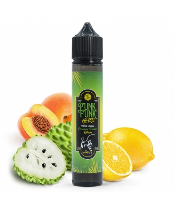 E liquide Corossol Pêche Citron Punk Funk Hero 50ml