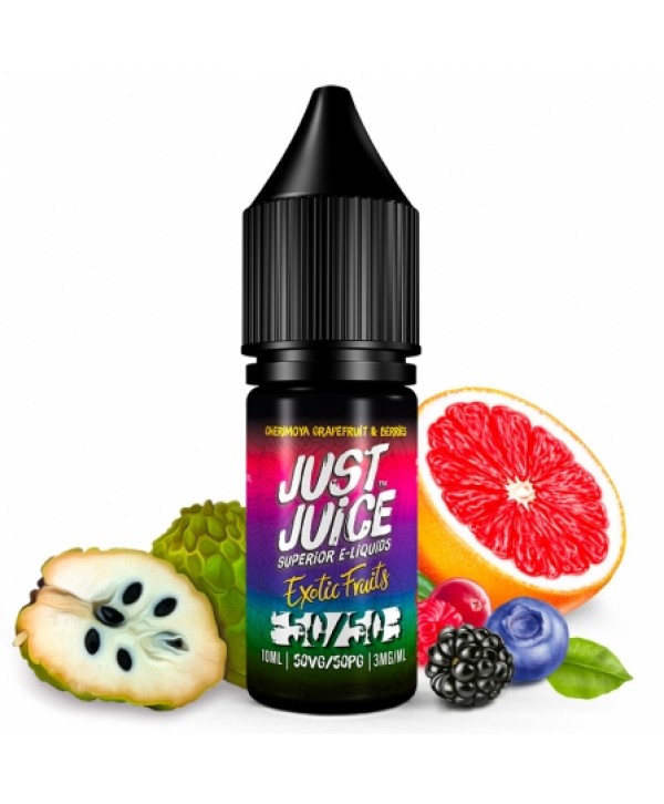 Soldes 2,45€ - E liquide Cherimoya Grapefruit & Berries Just Juice | Chérimole Pamplemousse Baies pas cher