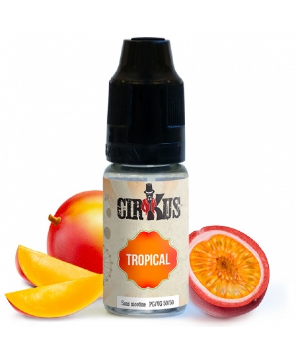 Soldes 2,95€ - E liquide Tropical Cirkus | Mangue Fruit de la passion pas cher